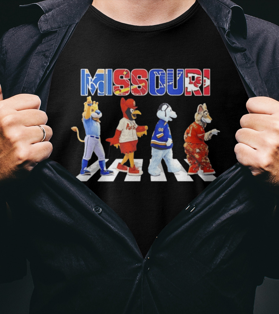 Missouri Sports Mascots Abbey Road Walk 2026 T-Shirt