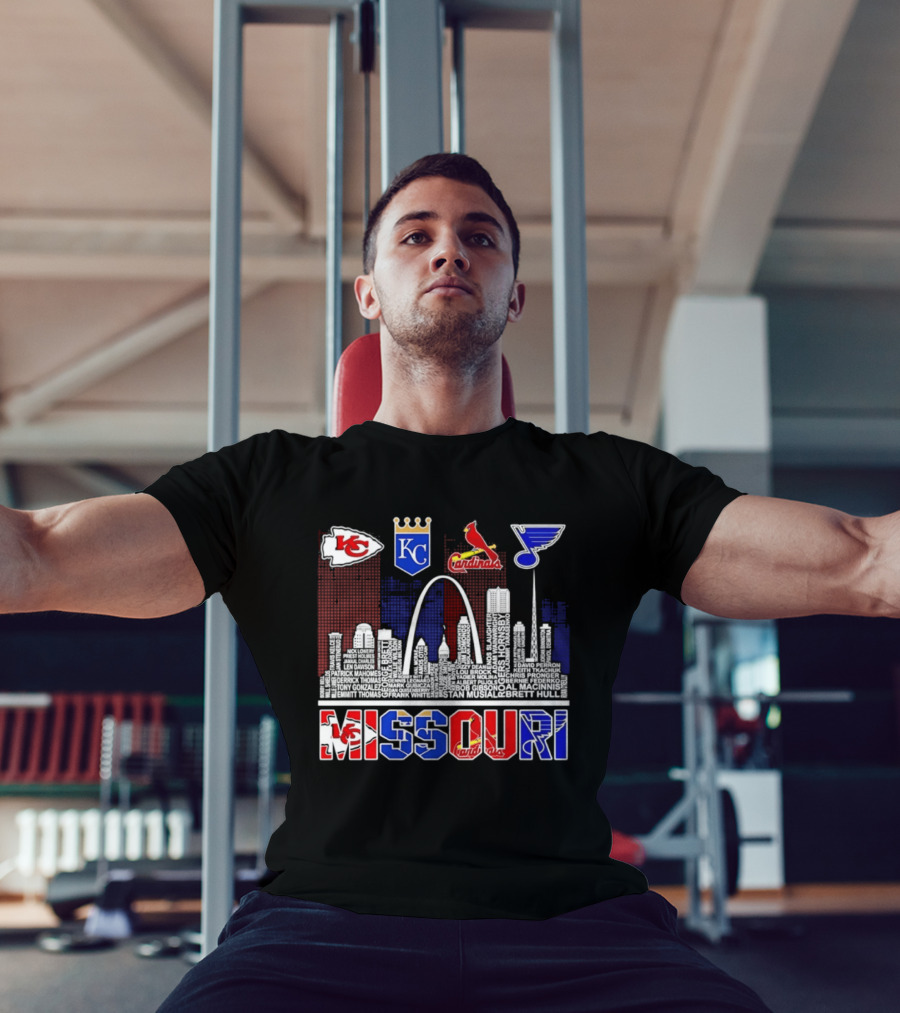 Missouri Skyline Kansas City Chiefs Royals Cardinals Blues T-Shirt