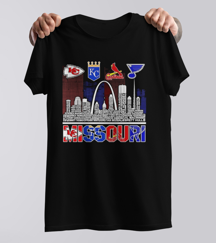 Missouri Skyline Kansas City Chiefs Royals Cardinals Blues T-Shirt