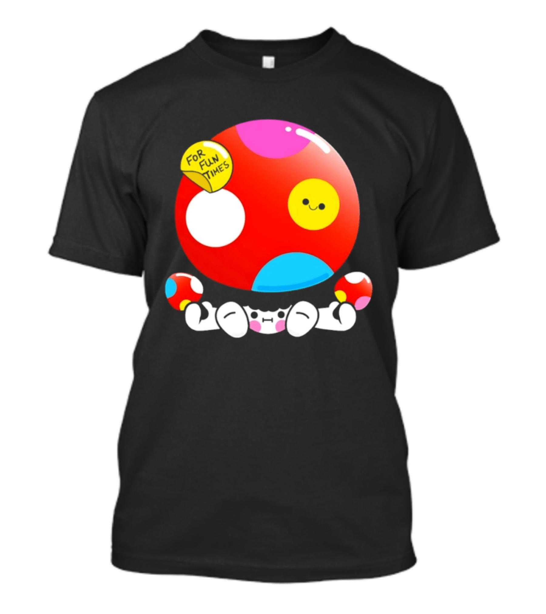 Mushroom Fun Times Bright Polka Dot T-Shirt