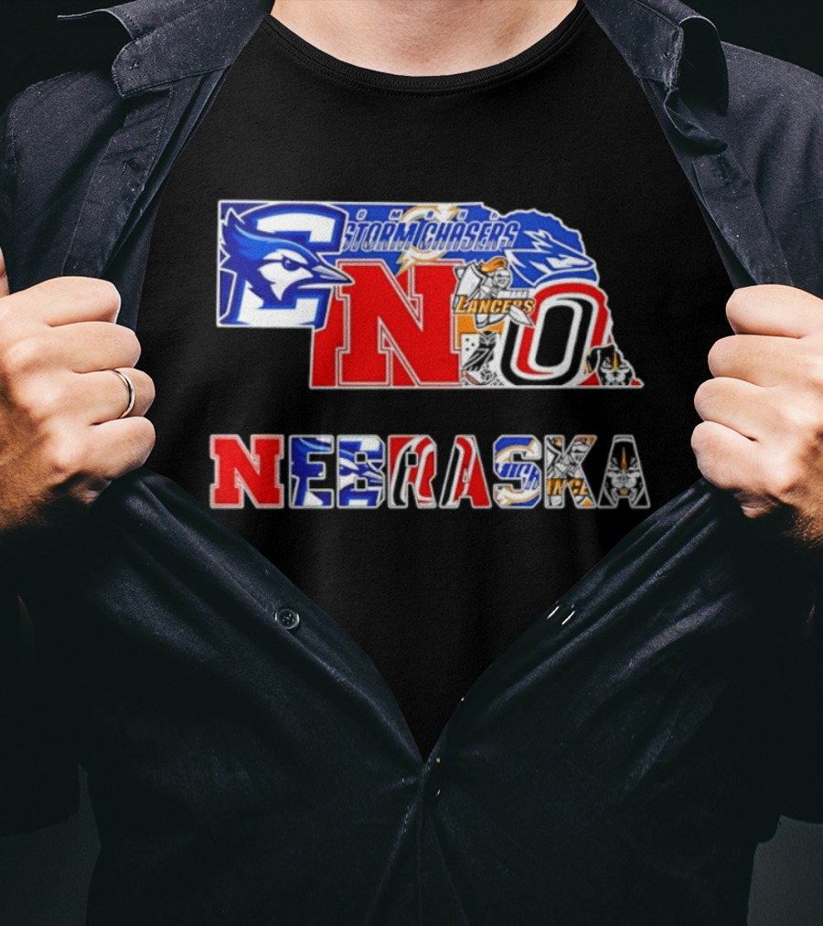 Nebraska Creighton Jays Stormchasers Lancers Huskers Sports Teams 2026 T-Shirt