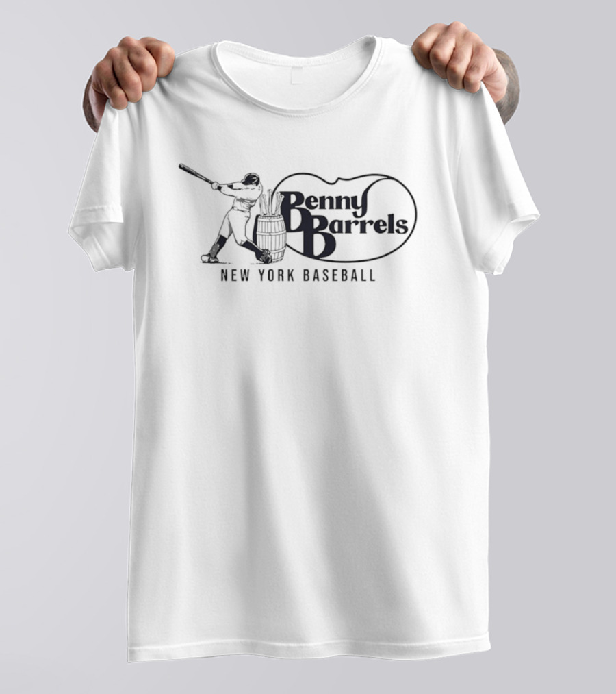 Benny Barrels New York Baseball Player T-Shirt