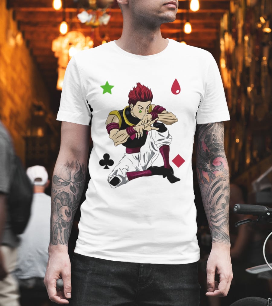 Hisoka Morow Playing Card Suit Symbols Hunter X Hunter T-Shirt