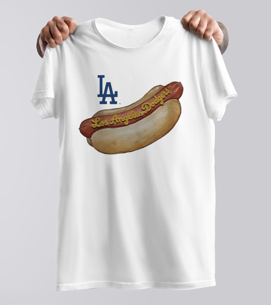 Los Angeles Dodgers Hot Dog MLB 2026 Season LA Team T-Shirt