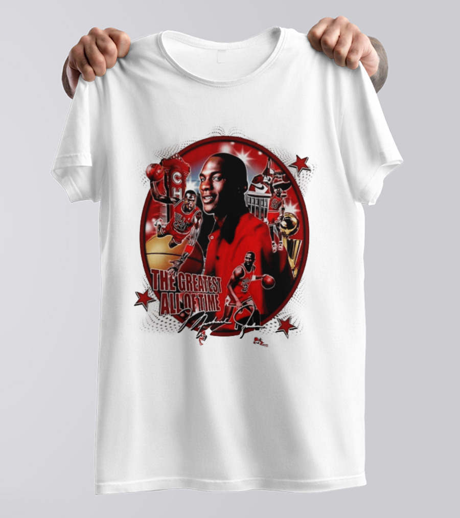 The Greatest Of All Time Michael Jordan Chicago Basketball Legend Trophy T-Shirt