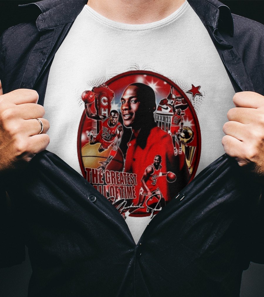 The Greatest Of All Time Michael Jordan Chicago Basketball Legend Trophy T-Shirt