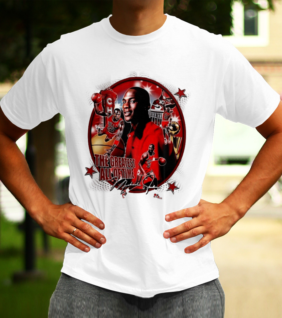 The Greatest Of All Time Michael Jordan Chicago Basketball Legend Trophy T-Shirt