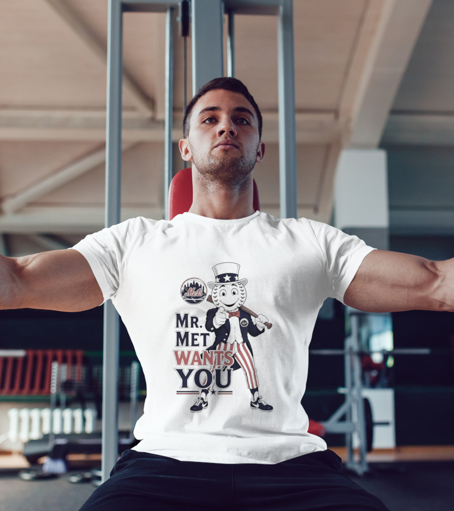 Mr. Met Wants You New York Mets Uncle Sam Baseball Fan T-Shirt