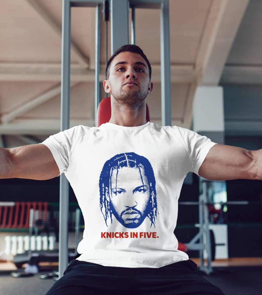 New York Knicks Jalen Brunson Knicks In Five Swag Head T-Shirt