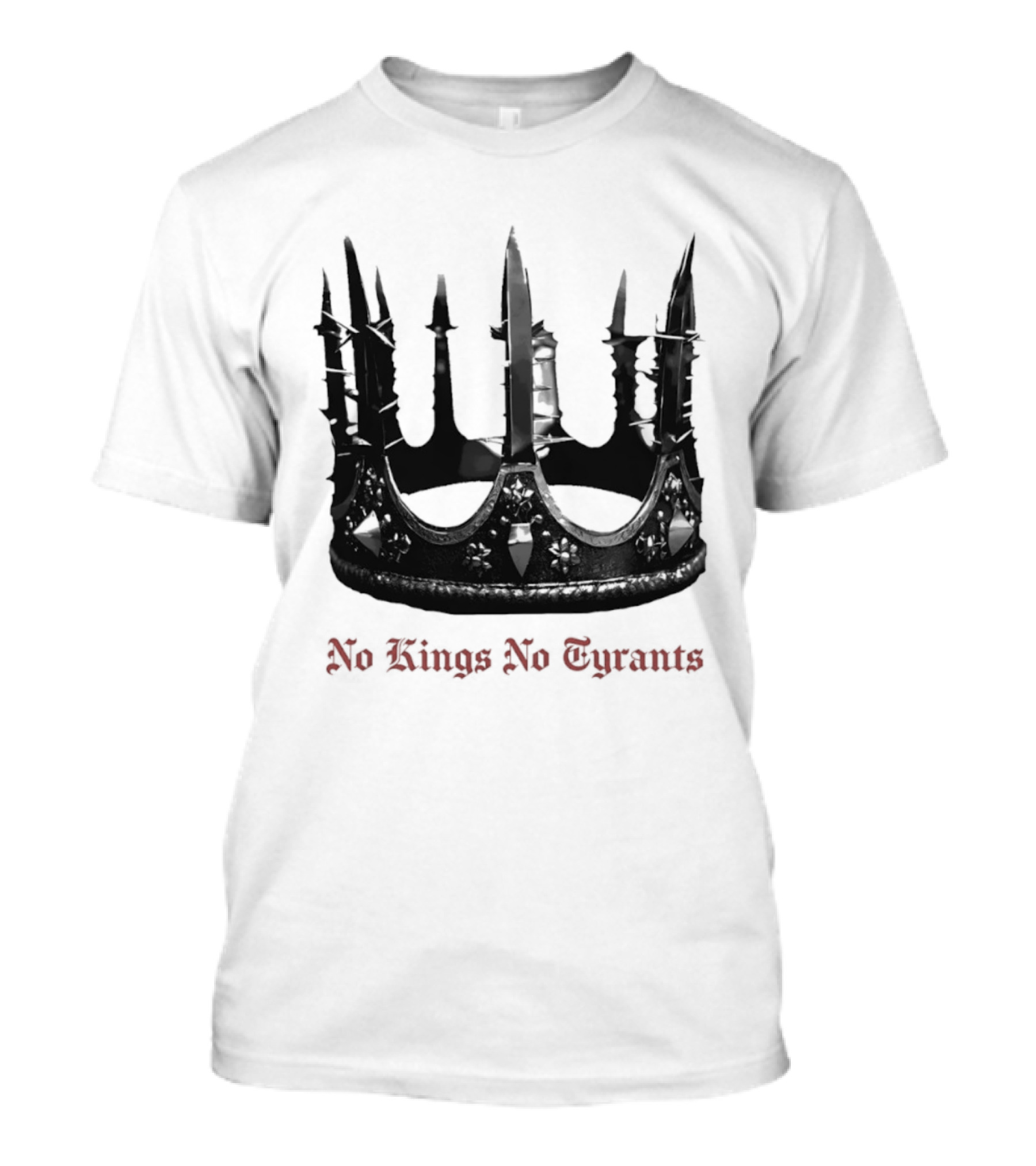 No Kings No Tyrants Crown Spiked T-Shirt