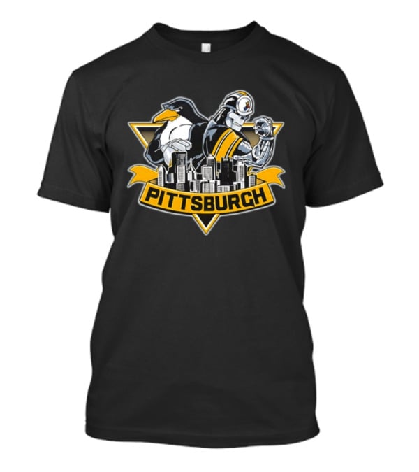Pittsburgh Penguins Steelers City Skyline 2026 T-Shirt