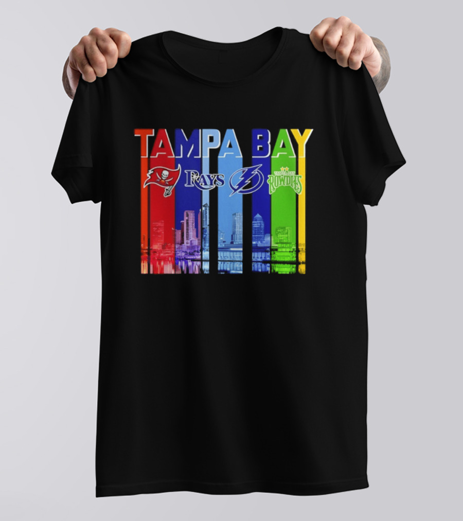 Tampa Bay Buccaneers Rays Lightning Rowdies Skyline 2026 T-Shirt