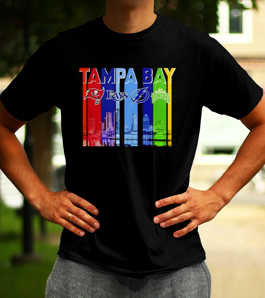 Tampa Bay Buccaneers Rays Lightning Rowdies Skyline 2026 T-Shirt