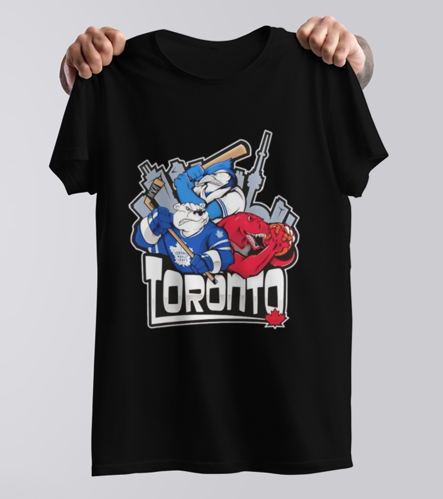 Toronto Maple Leafs Blue Jays Raptors Skyline 2026 T-Shirt