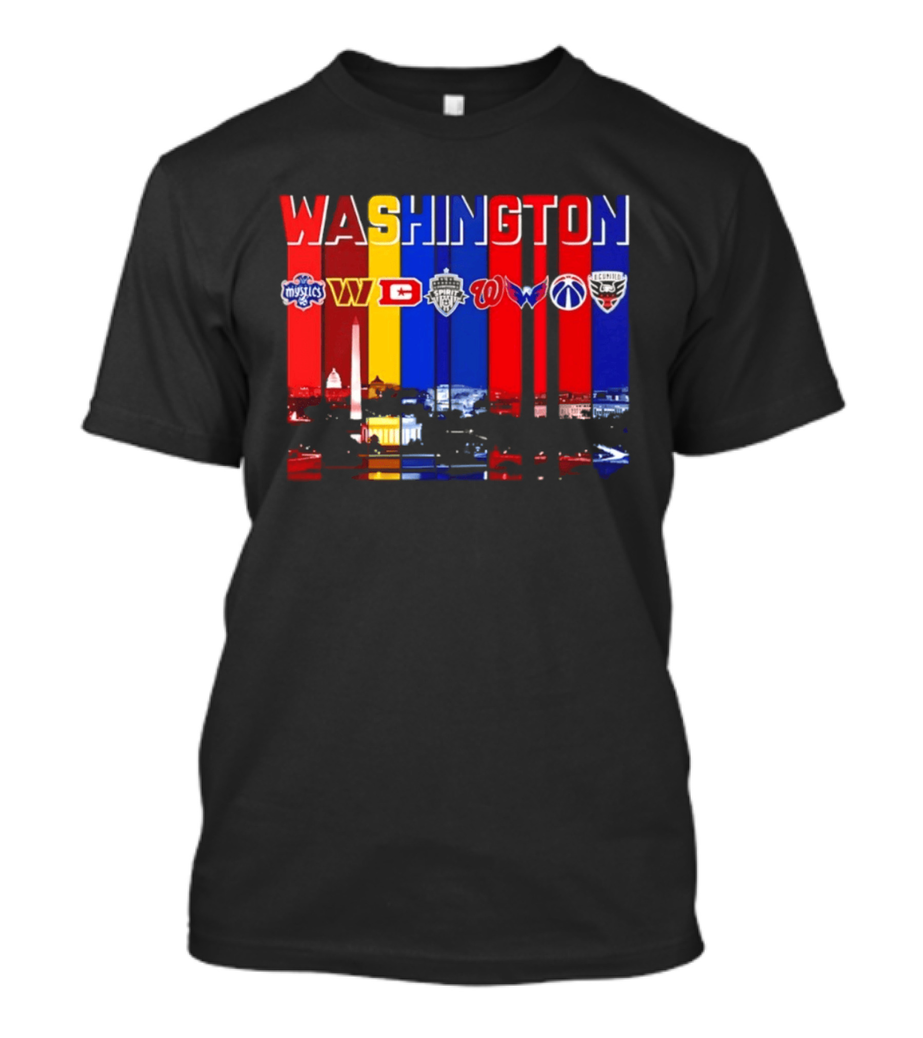Washington Mystics Commanders Spirit Nationals Wizards DC United T-Shirt