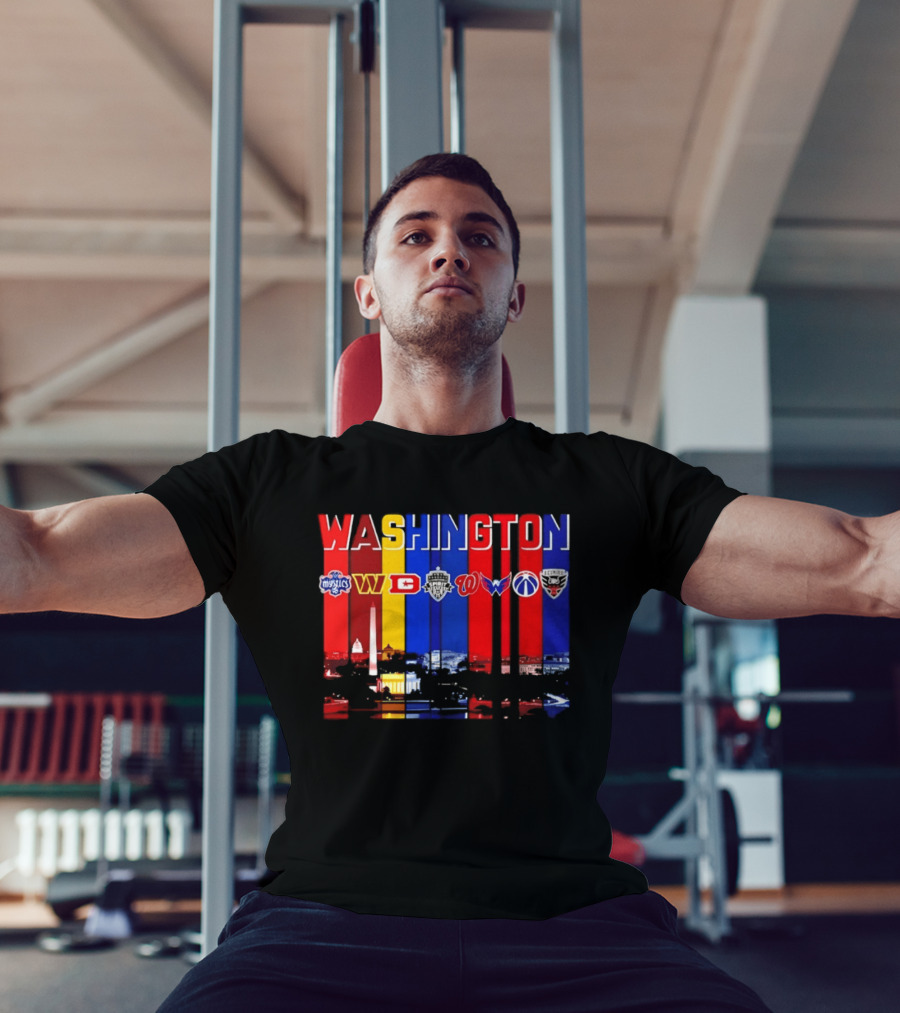 Washington Mystics Commanders Spirit Nationals Wizards DC United T-Shirt
