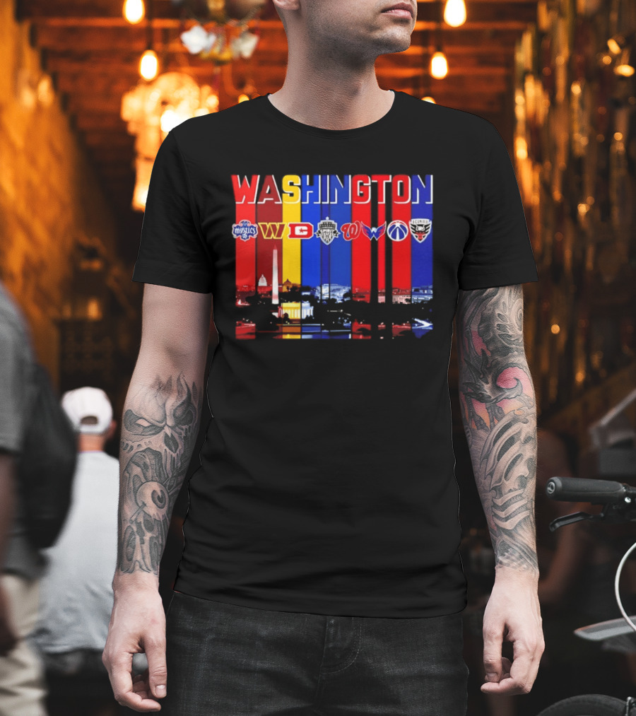 Washington Mystics Commanders Spirit Nationals Wizards DC United T-Shirt