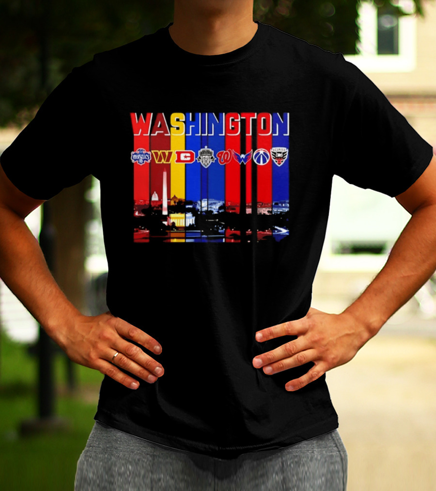 Washington Mystics Commanders Spirit Nationals Wizards DC United T-Shirt