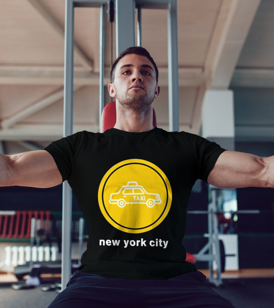 New York City Taxi Cab Blink 182 Iconic Yellow Circle T-Shirt
