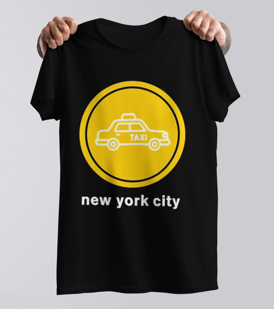 New York City Taxi Cab Blink 182 Iconic Yellow Circle T-Shirt