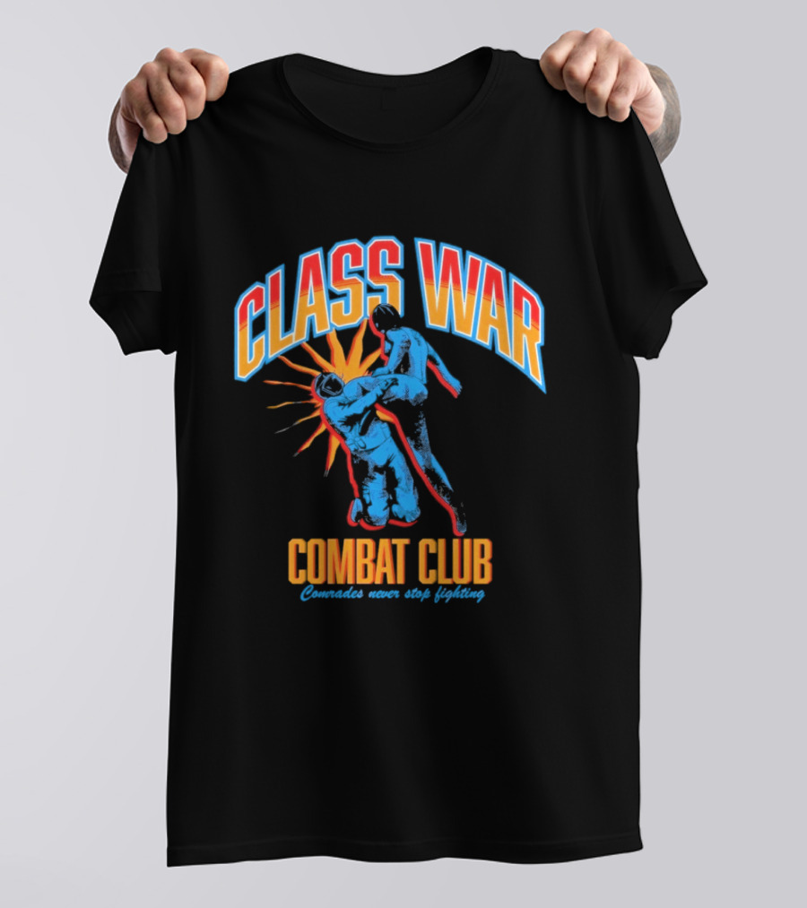 Class War Combat Club Comrades Never Stop Fighting Vintage Brawler Aesthetic T-Shirt
