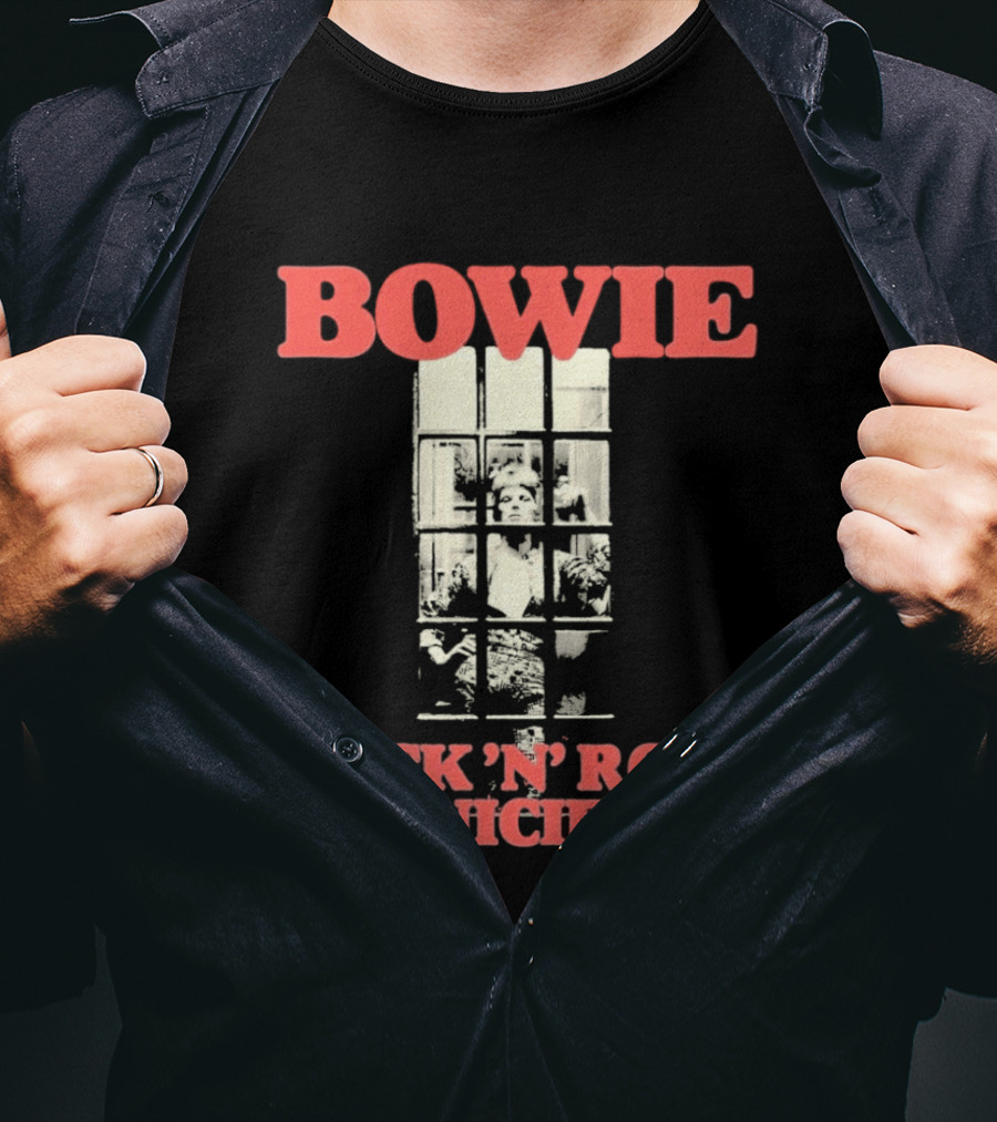 Bowie Rock N Roll Suicide Vintage Block T-Shirt