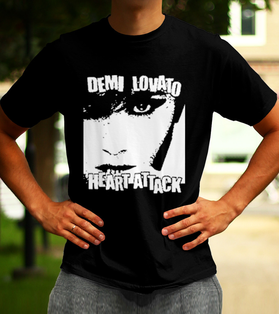 Demi Lovato Heart Attack Anniversary Face T-Shirt