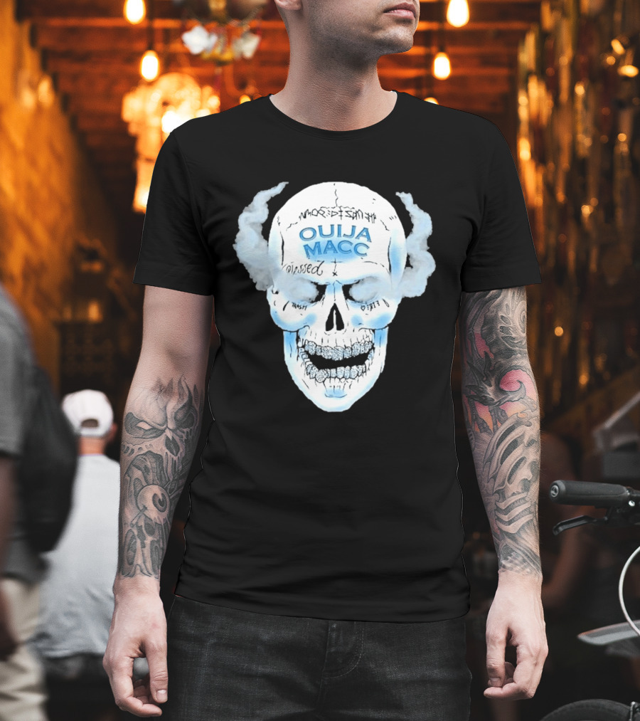 Ouija Macc Skull Blessed Trash Smoke Effect Design D 977 T-Shirt