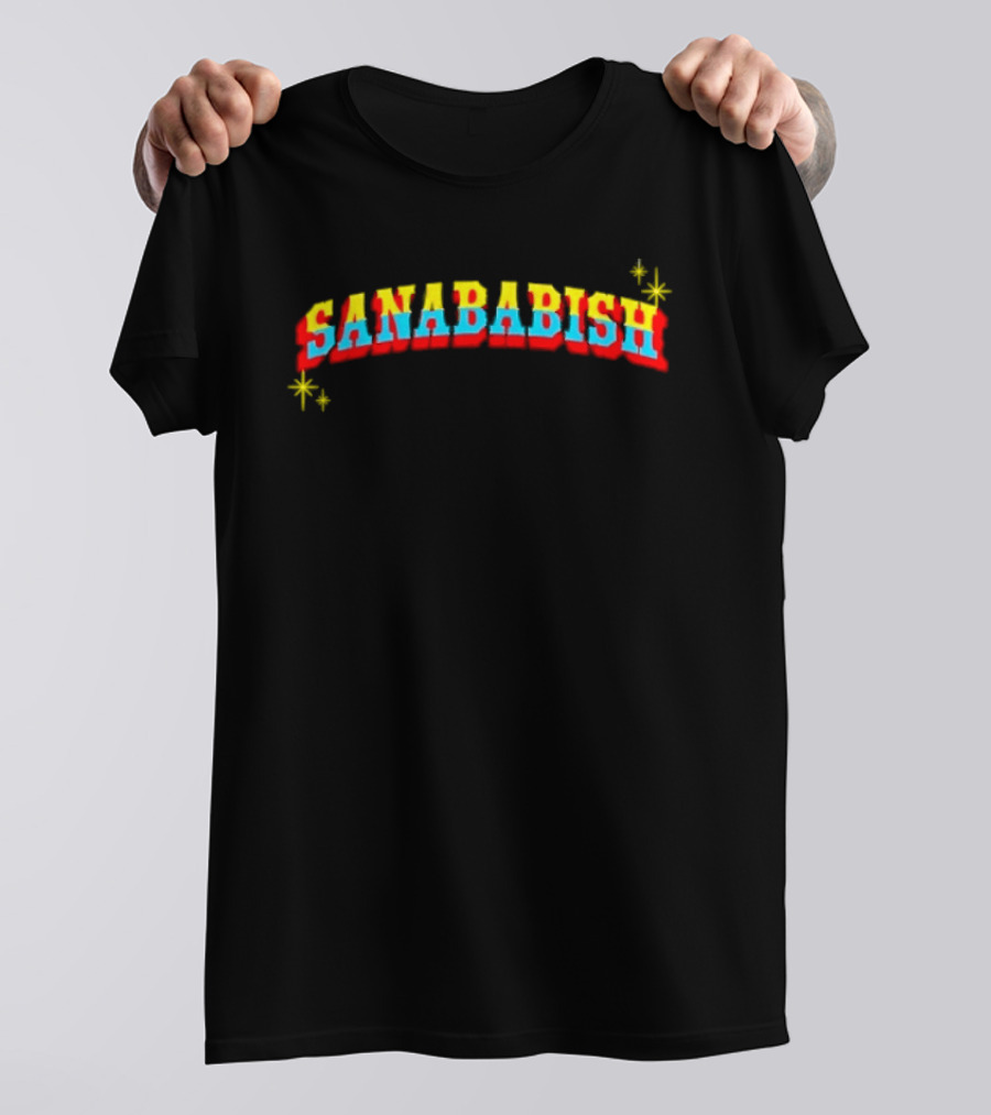 Sanababish Retro Colorful Starburst T-Shirt