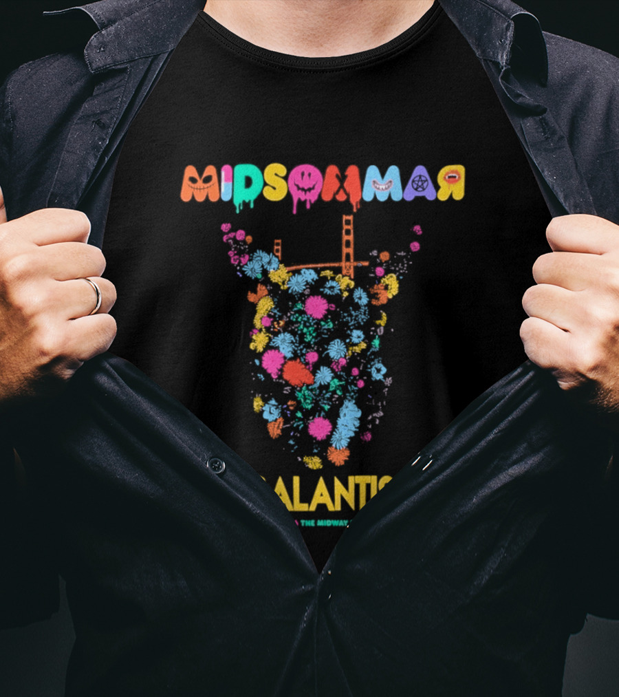 Midsommar Galantis Midway Block Party 2026 Vibrant Paint Explosion T-Shirt
