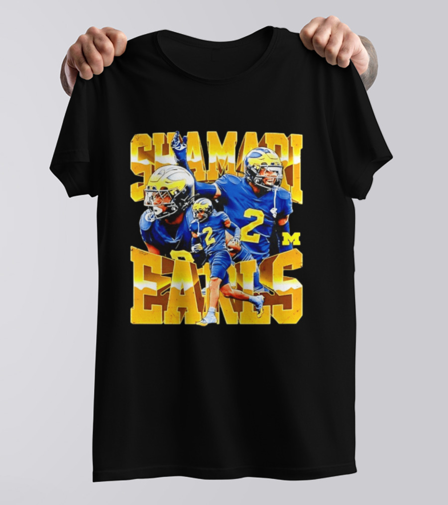 Shamari Earls 2 Michigan Wolverines NCAA Football Player Sports Fan Gear T-Shirt