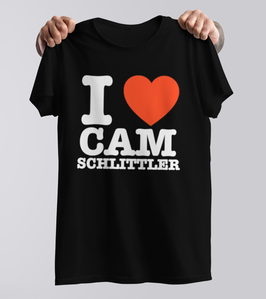 I Love Cam Schlittler Red Heart T-Shirt