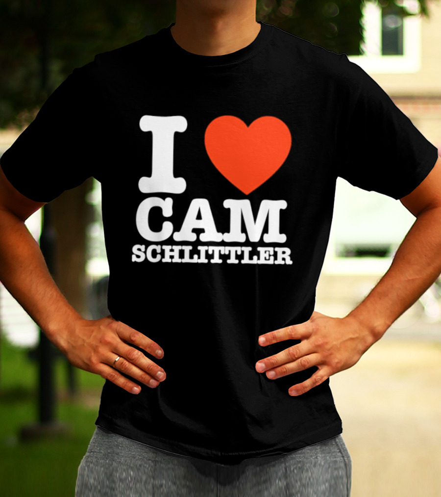 I Love Cam Schlittler Red Heart T-Shirt