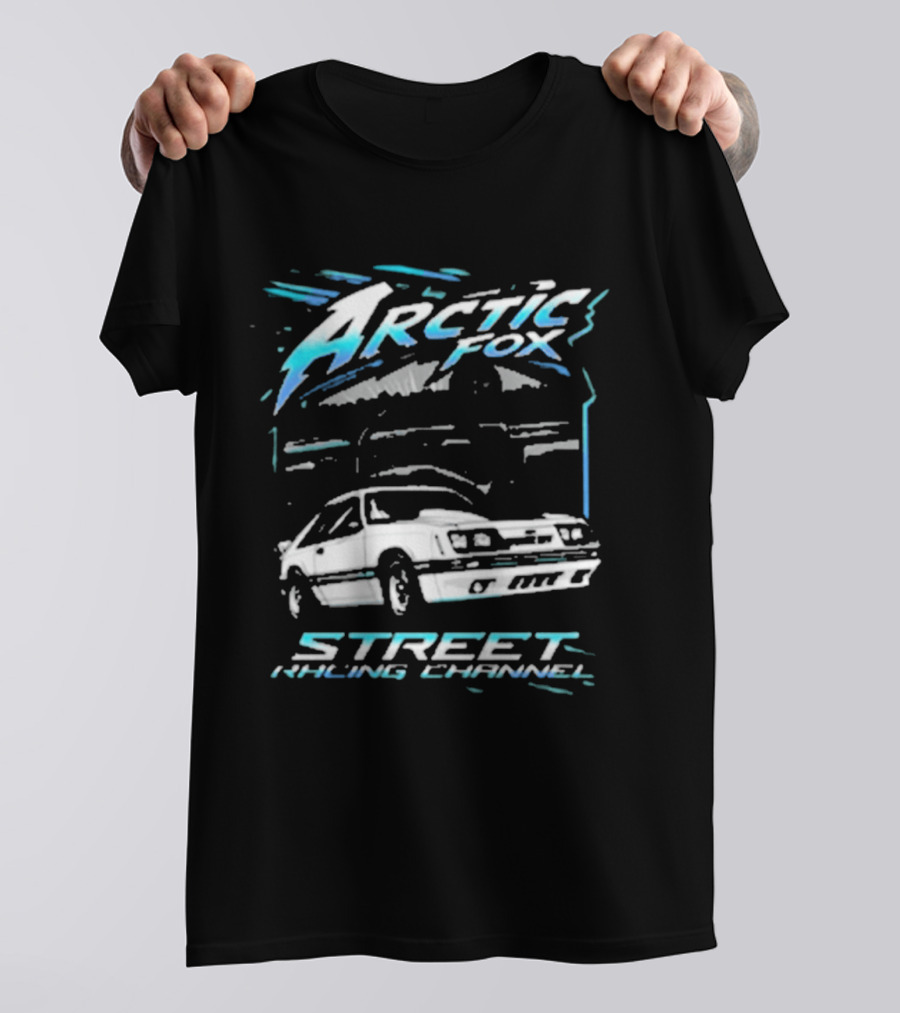 Arctic Fox Street Racing Channel Classic Car Enthusiasts T-Shirt