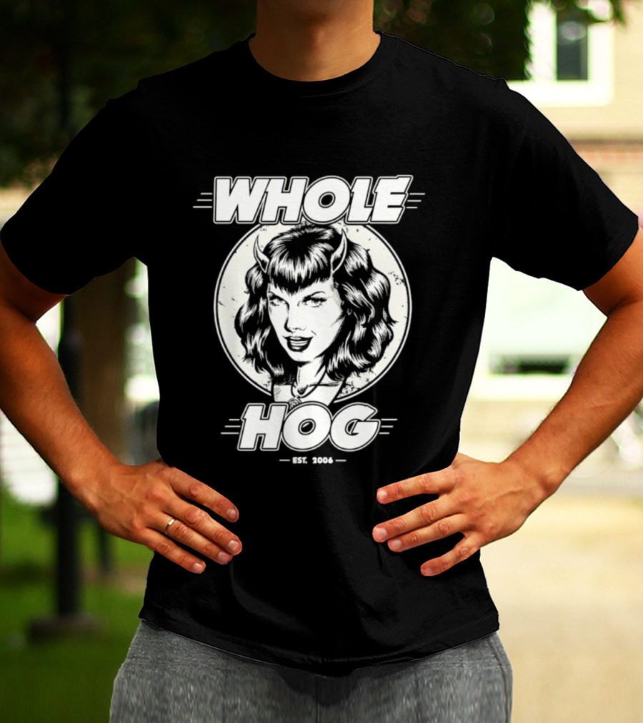 Whole Hog Est 2006 Retro Pinup T-Shirt