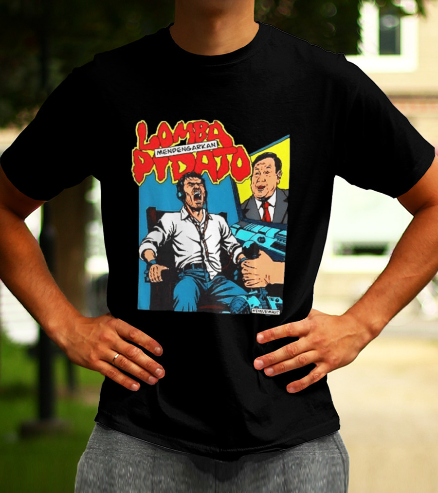 Lomba Pidato Mendengarkan Nobody Is Paying Us We All Hate Government For Free 2 Sided Comic T-Shirt