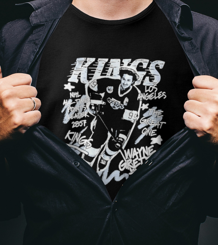 Los Angeles Kings Wayne Gretzky NHL All Time Points Leader Hockey Legend T-Shirt