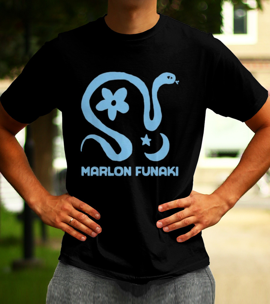 Marlon Funaki Snake Flower Star Moon T-Shirt