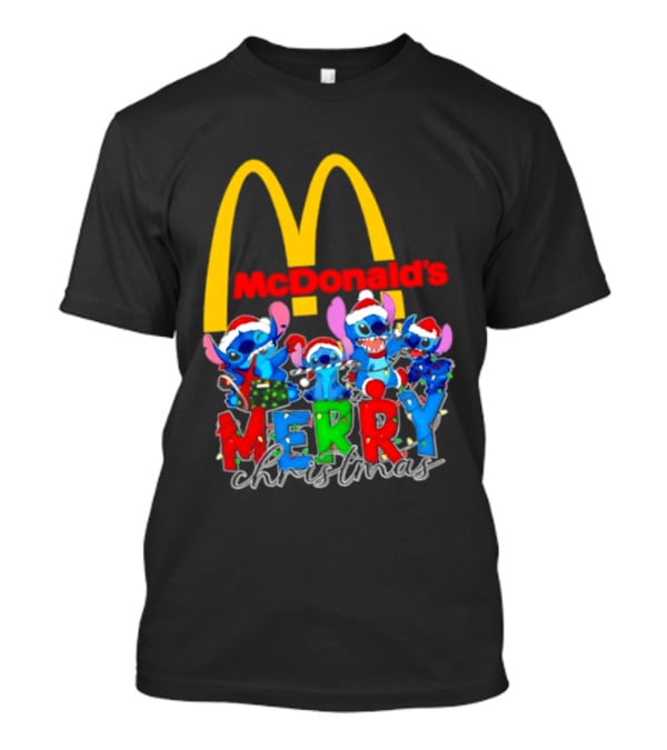 McDonald's Stitch Merry Christmas 2025 T-Shirt