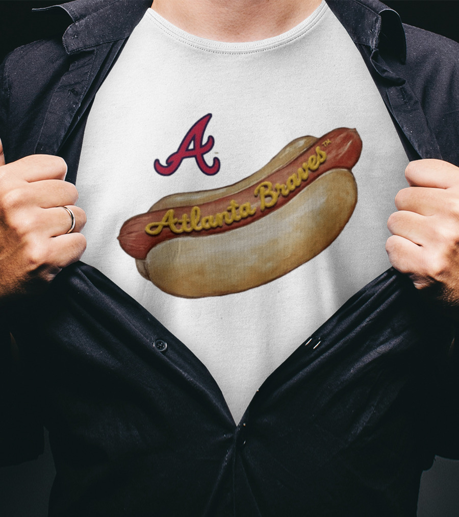 Atlanta Braves Hot Dog A Logo MLB 2026 Season T-Shirt