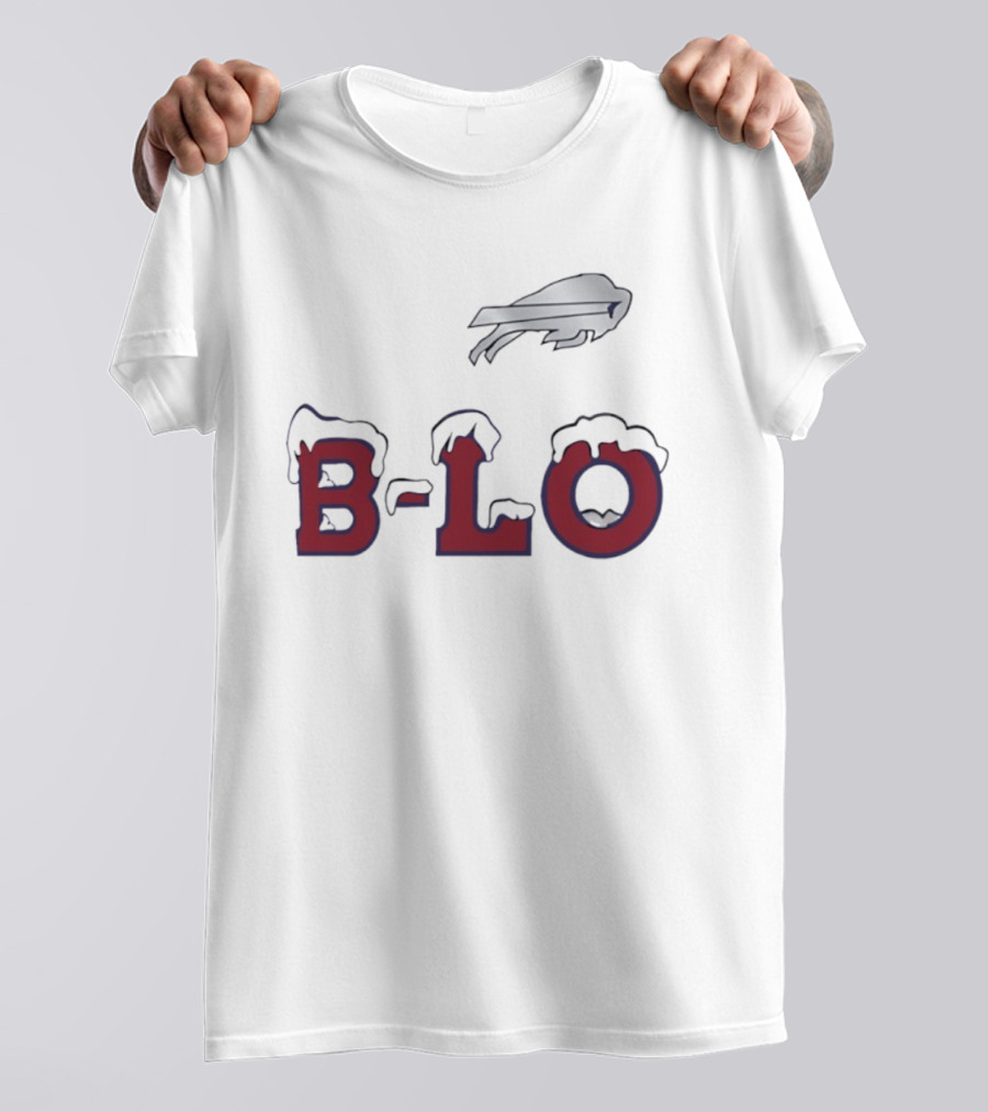 B LO Buffalo Bills Snowy Logo NFL Team T-Shirt