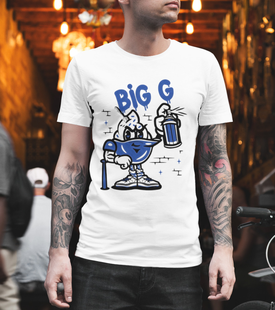 Big G New York Yankees Graffiti Street Art Character Spray Can T-Shirt