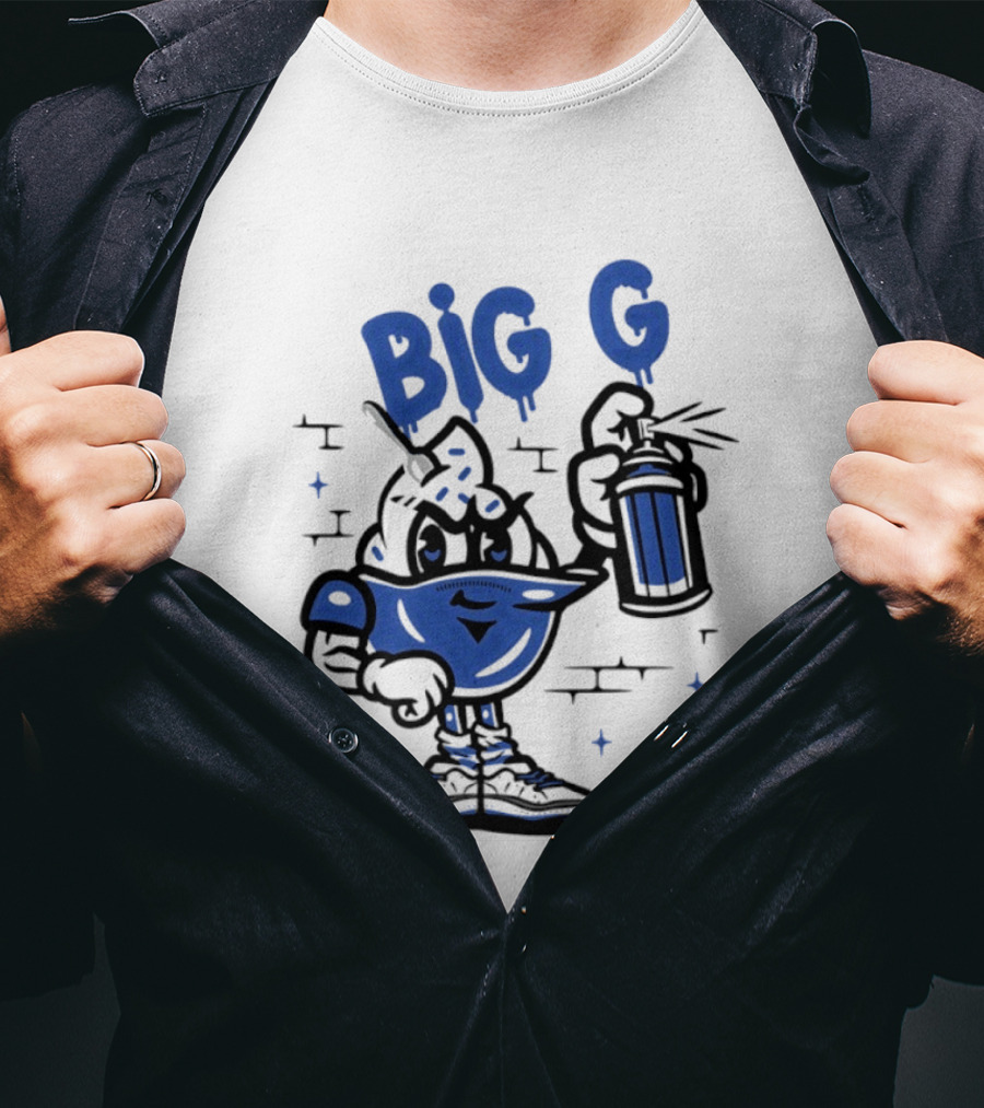 Big G New York Yankees Graffiti Street Art Character Spray Can T-Shirt