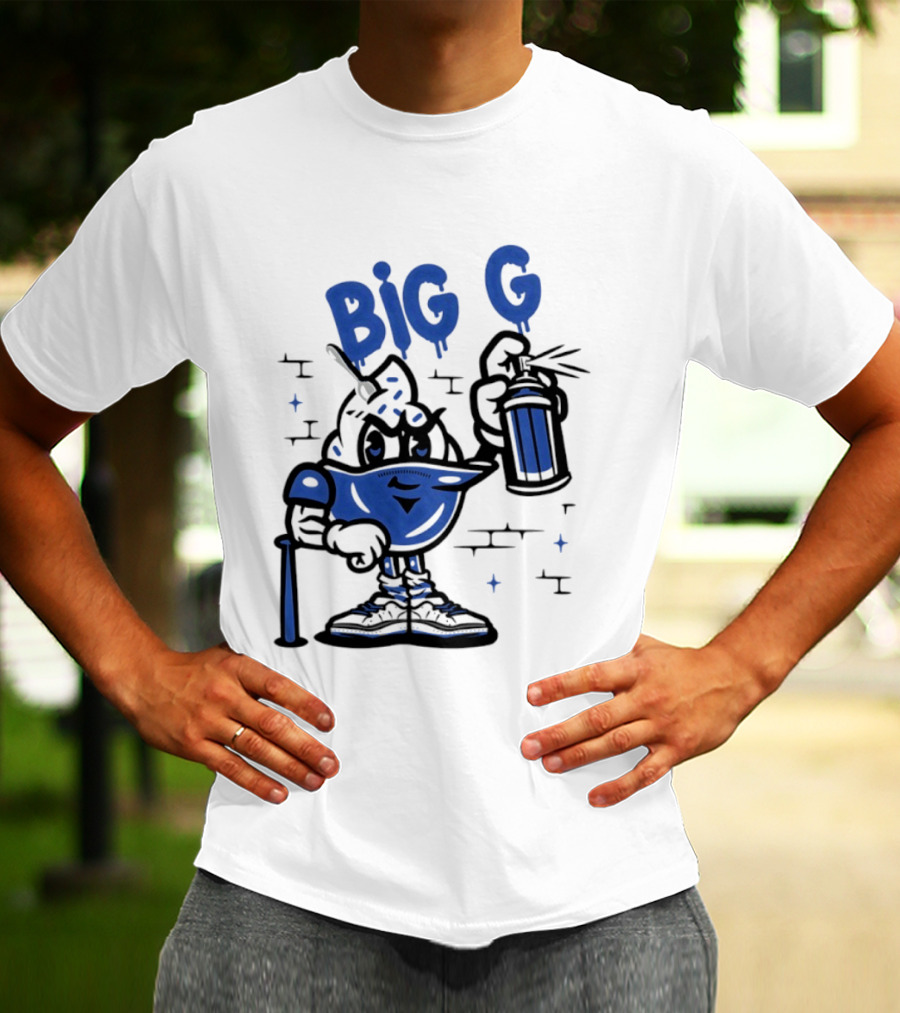 Big G New York Yankees Graffiti Street Art Character Spray Can T-Shirt