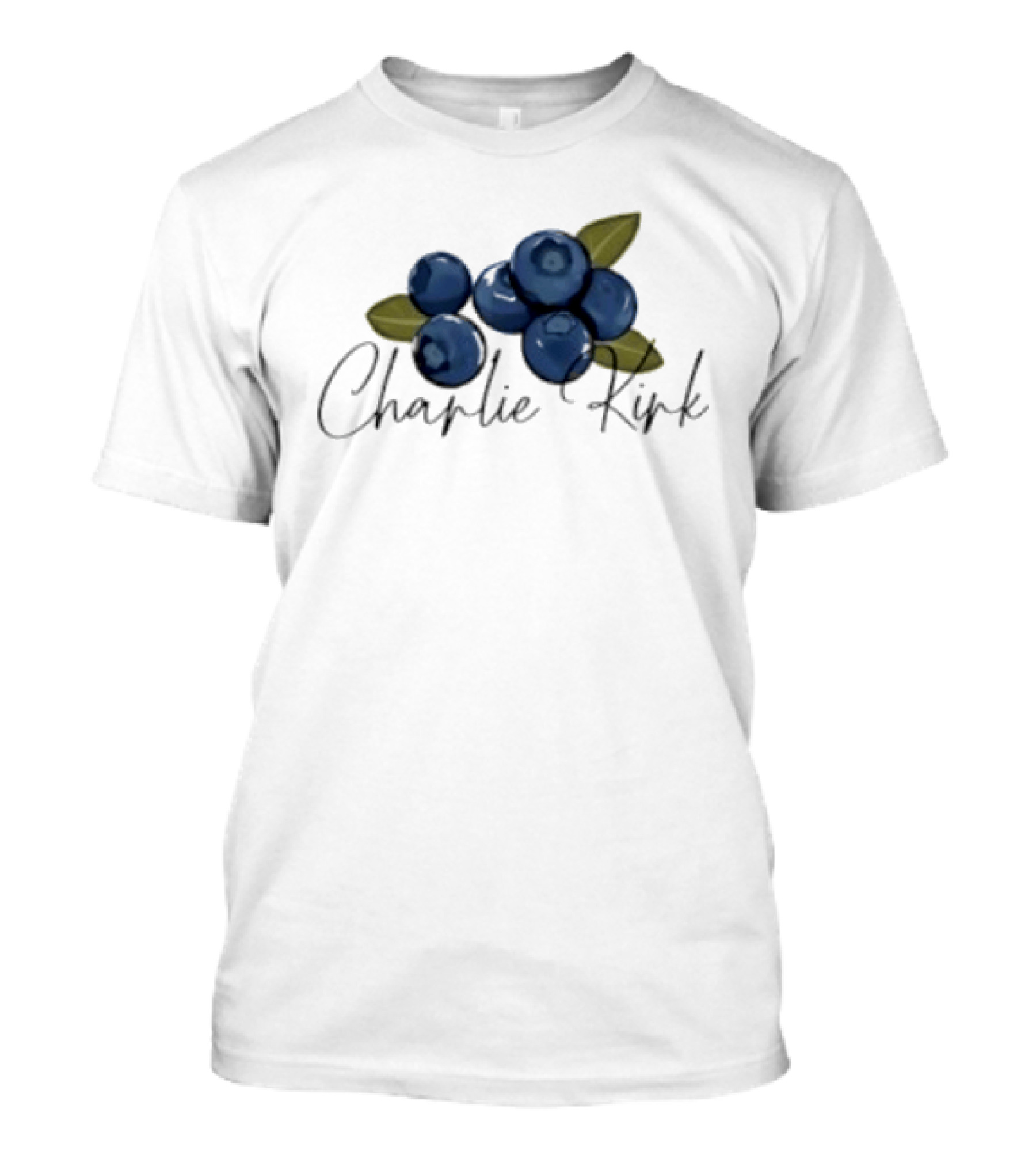 He Is On A Work Trip With Jesus Charlie Kirk 1993 2025 Blueberries T-Shirt