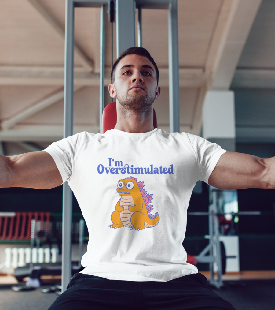 I'm Overstimulated Funny Dinosaur T-Shirt