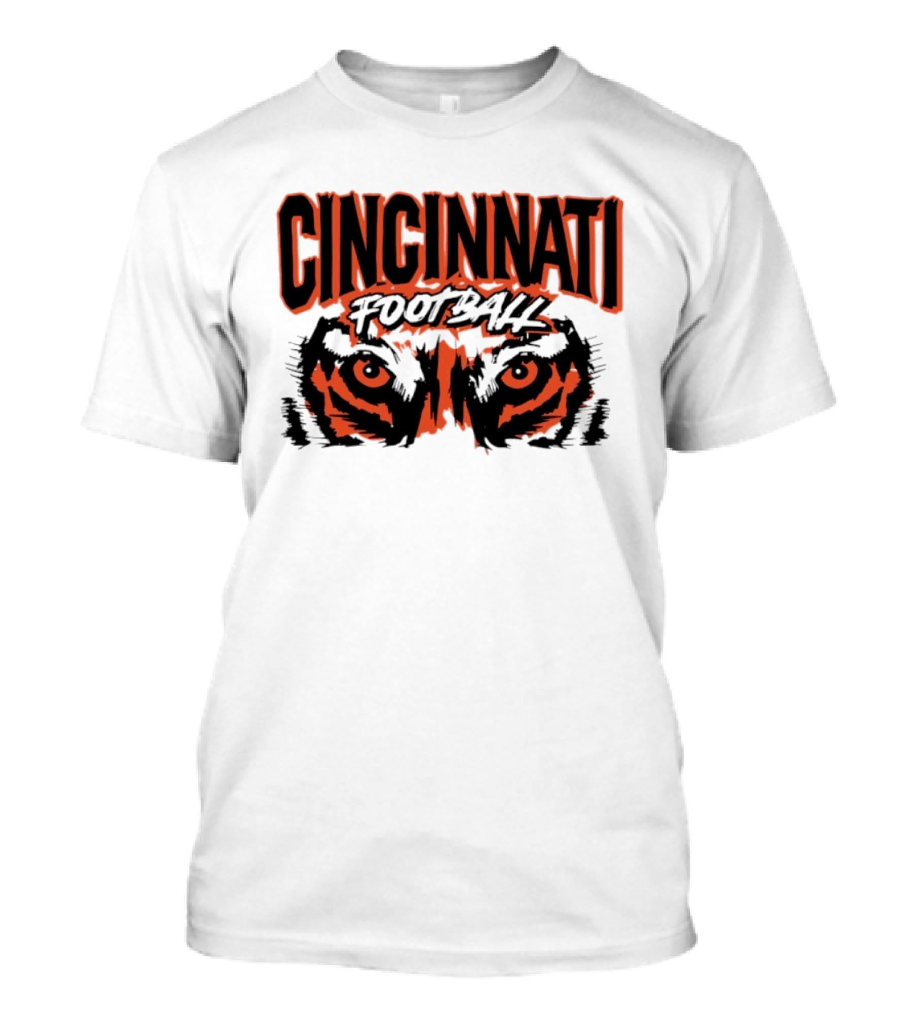 Cincinnati Football Tiger Eyes Grunge T-Shirt