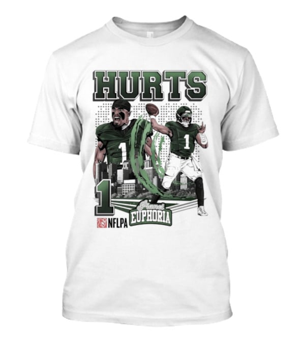 Jalen Hurts 1 Euphoria Philadelphia Eagles Player Collage T-Shirt