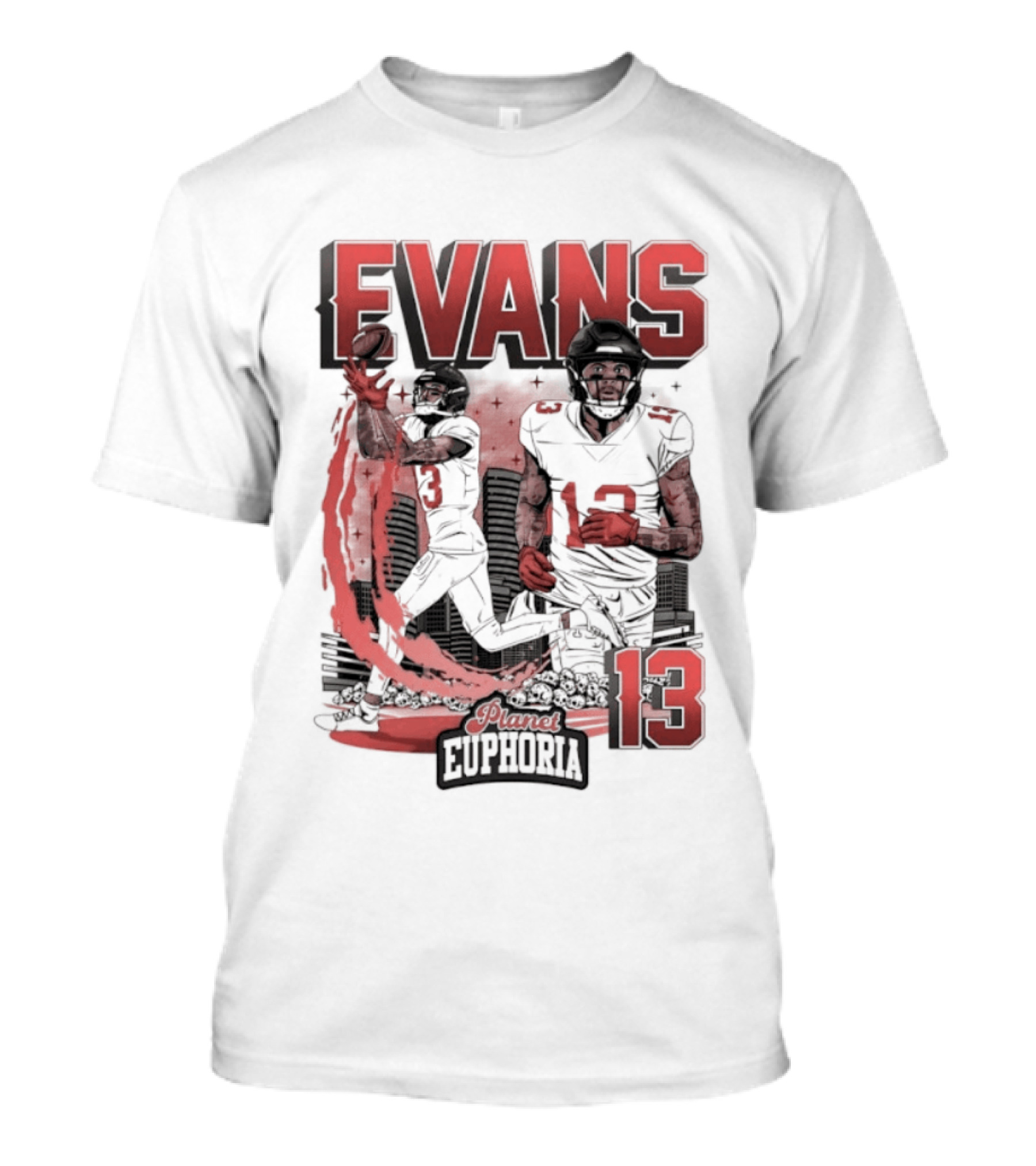 Evans 13 Euphoria Tampa Bay Buccaneers Football T-Shirt