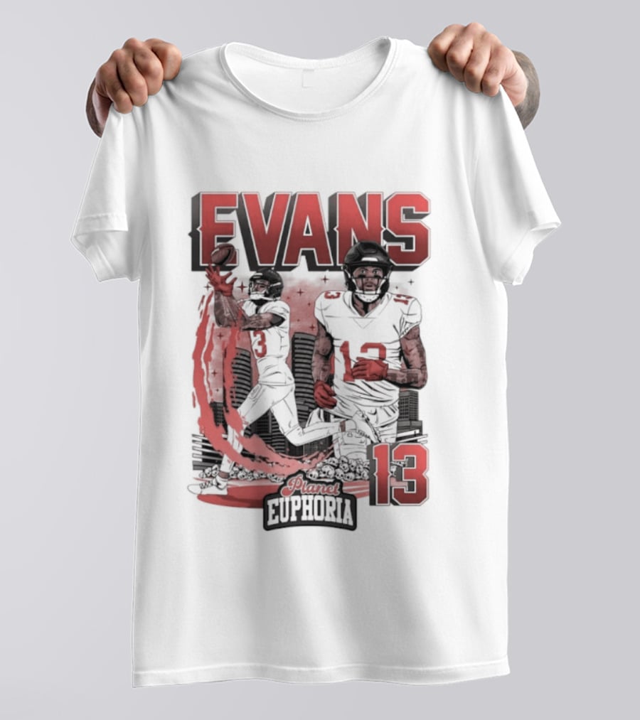 Evans 13 Euphoria Tampa Bay Buccaneers Football T-Shirt